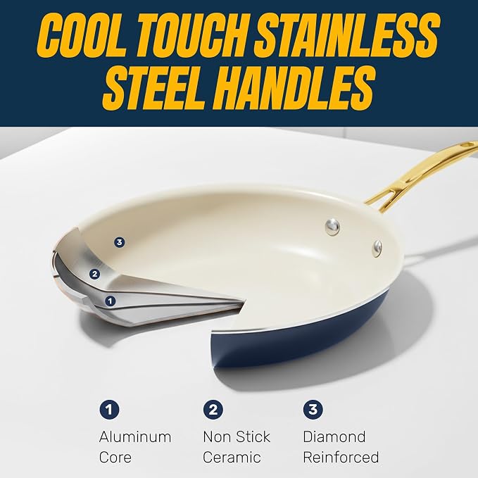 GOTHAM STEEL 12 Inch Non Stick Frying Pans Nonstick Skillet, Ceramic Pan - Image 5