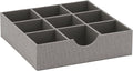 Household Essentials Grey 728-1 Deep 9 Section Drawer Organizer Box by HouseholdEssentials