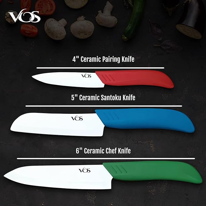 Vos Ceramic Knife Set in Elegant Gift Box, Ceramic Knives Set - Image 3