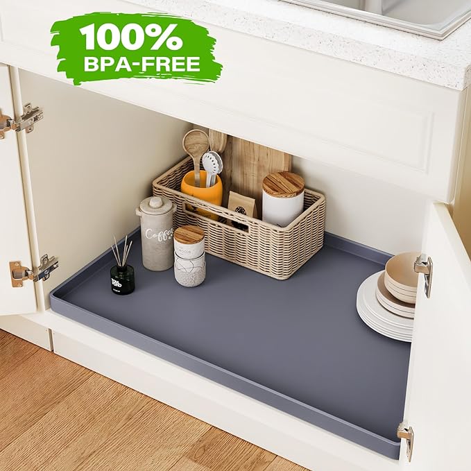 FLATO Waterproof Under Sink Mat 37" x 22" Shelf Liner - Image 4