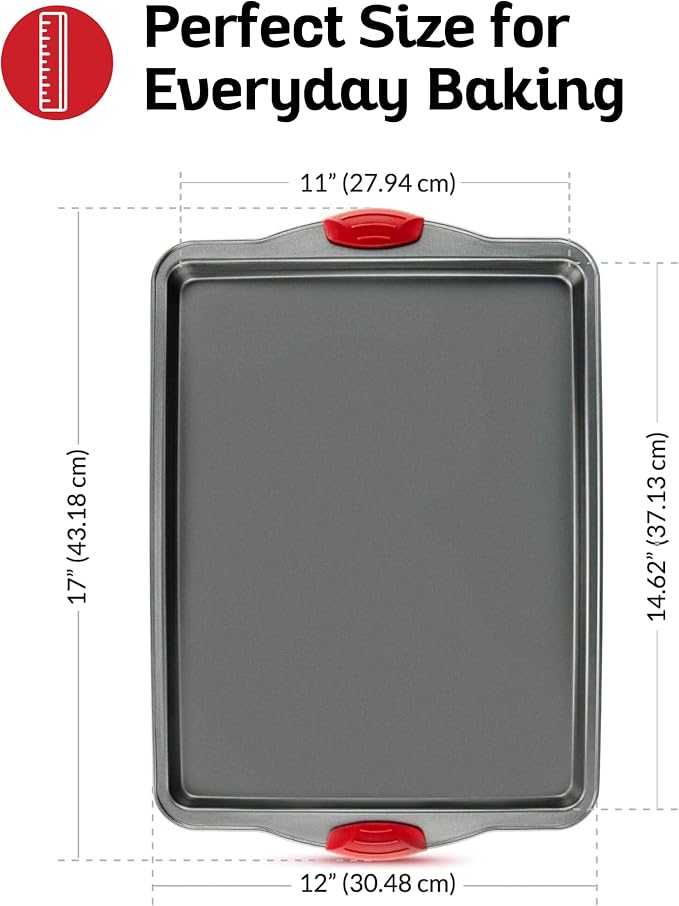 Premium Nonstick Baking Sheet Pans – Set of 3, Heavy-Gauge Carbon Steel - Image 5