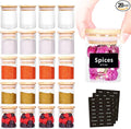 SAIOOL 20 Pack - 2.5 FL OZ Mini Spice Jars by SAIOOL