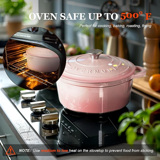 Overmont Enameled Cast Iron Dutch Oven - Image 5
