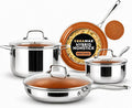 Gotham Steel Ceramax 12 Pcs Tri Ply Hybrid Stainless Steel Cookware Set by GothamSteel