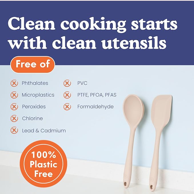 Non-Toxic Platinum Silicone Kitchen Utensil Set of 2 – Non-Scratch Cooking - Image 4