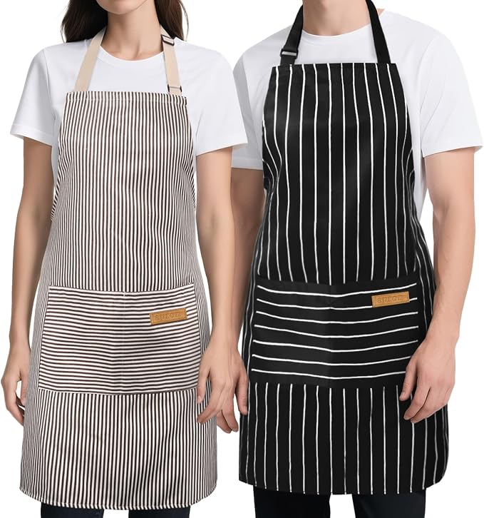 2 Pack Kitchen Cooking Aprons, Soft Aprons by Cardkiss