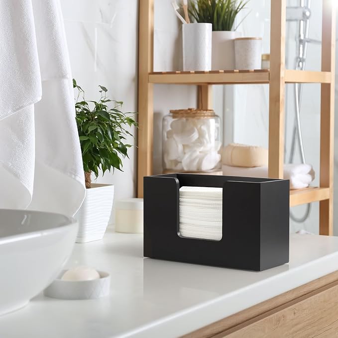 Paper Towel Dispenser Countertop, Wooden Bathroom Paper Towel Holder, - Image 5