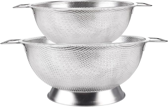 Gulex Stainless Steel Colander and Strainer Set， Strainer by Gulex