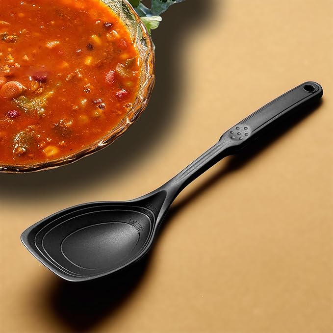 2 Pack Large Silicone Cooking Spoon, Non-Stick Slotted and Solid Spoon set - Image 9