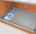 SIKADEER 19" x 19" Under Sink Mat Waterproof, Silicone Mat Kitchen Drawer Shelf by SIKADEER