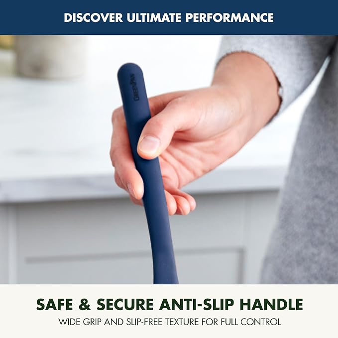 GreenPan Silicone Solid Spoon, Mixing Stirring Serving, Cooking Kitchen Utensil - Image 5