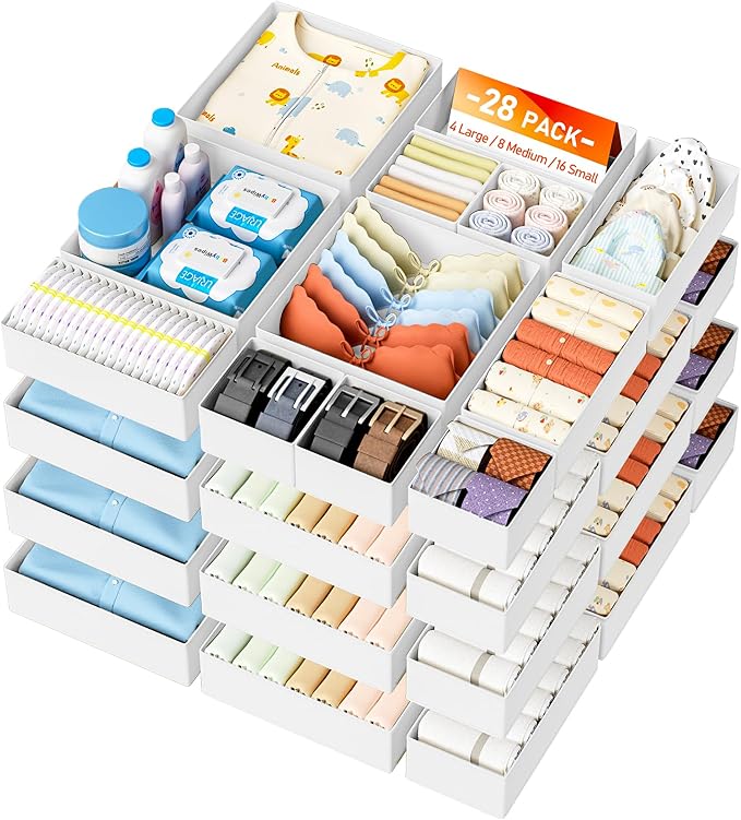 DIMJ Drawer Organizer Clothes 28 Pack by DiMJ