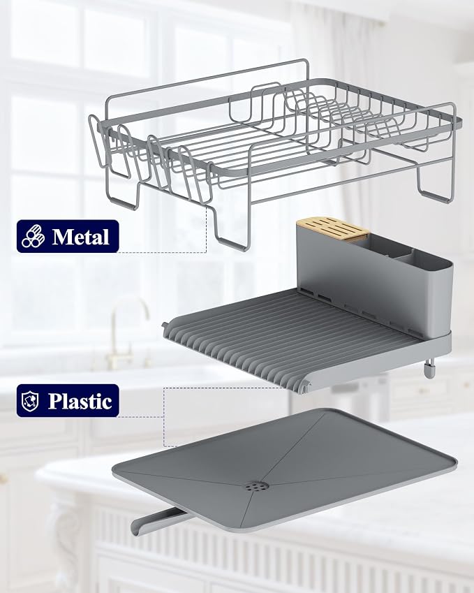 Kitsure Extendable Dish Drying Rack, Large Drying Dish Rack - Image 4