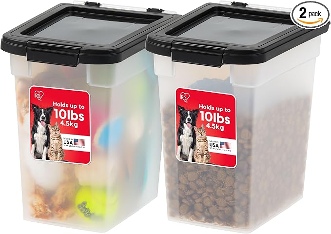 IRIS USA Airtight Dog Food Storage Container, 2 Pack, by IRISUSA