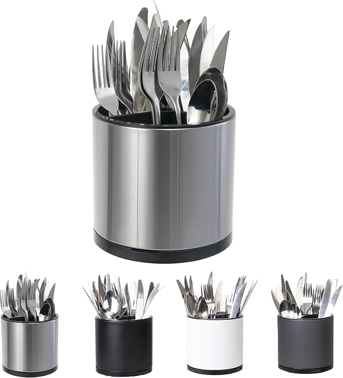 LIBODOUR Kitchen Utensil Holder Extra Large 360°Rotating by ModernandFarmhouseUtensilHolder