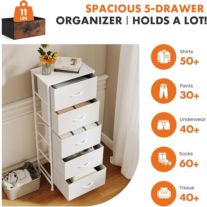 Sweetcrispy 5 Drawer Dresser - Image 4
