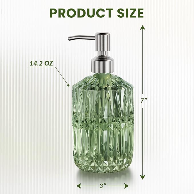 AmazerBath Soap Dispenser, 14.2OZ Refillable Hand Bottles Bathroom Kitchen - Image 4