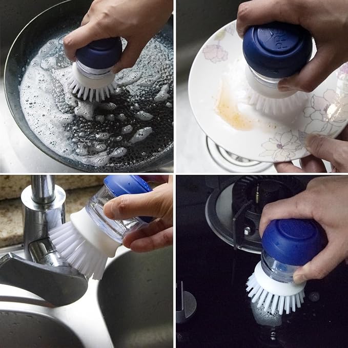 CELOX 2 Pack Dish Brush with Soap Dispenser - Image 7