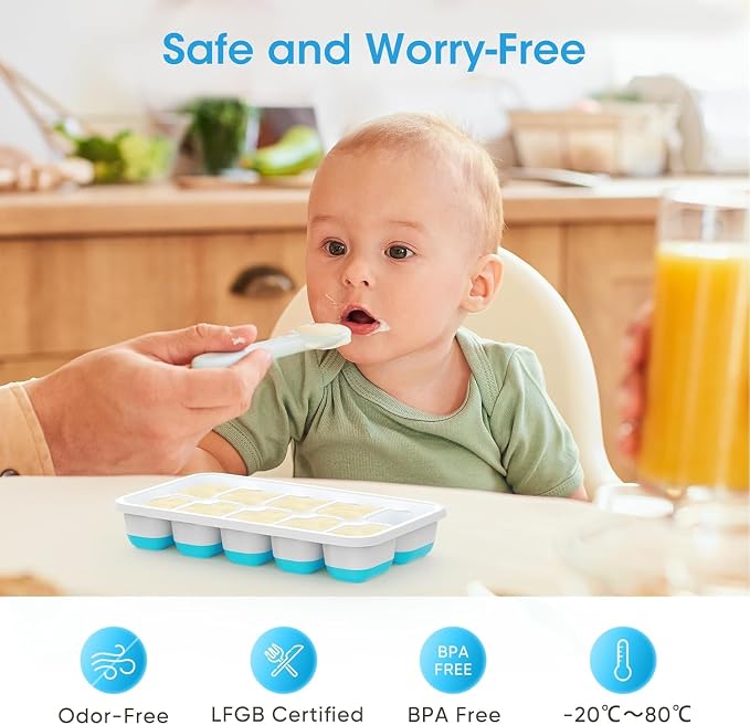 DOQAUS Ice Cube Tray with Lid and Bin - Image 3