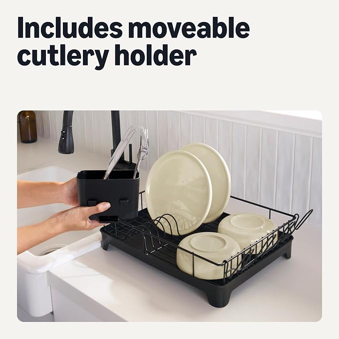 Amazon Basics Stainless Steel Dish Drying Rack, 15.2 x 11.6 x 4 in. - Image 5