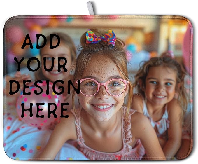 Customized Personalized Image Dish Drying Mat by Kwlegh