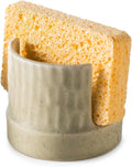 Zoeeker Kitchen Sponge Holder, Ceramics Sponge Dish Rack Sink Scrub Caddy by LAUCHUH