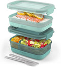Ello 2-Pack Lunch Stack Plastic Food Storage Container Bento Box by Ello
