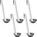 Super Sturdy, Ergonomic 2 Oz. Soup Ladle 5 Pk. Stainless Steel Ladles by FoodRestaurantSupplies