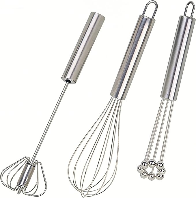 3 Packs Stainless Steel Whisk Set-Whisks by Unknown
