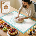 Silicone Pastry Mat for Dough Rolling, Silicone Baking Mat by MimekitchenKitchenHelper