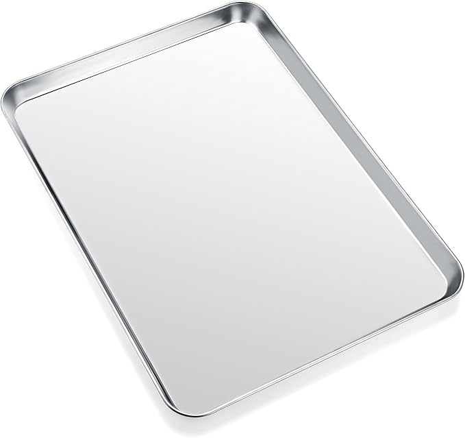 Cookie Sheets for Baking, Stainless Steel Baking Sheet Baking Pan Tray by Zacfton