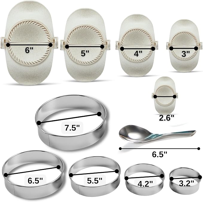 Empanada Maker Press, 6-Inch Extra Large Dumpling Maker Set - Image 4