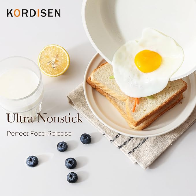Kordisen Ceramic Non Stick Frying Pans Skillet, 9.5 Inch Ceramic Frying Pan - Image 2