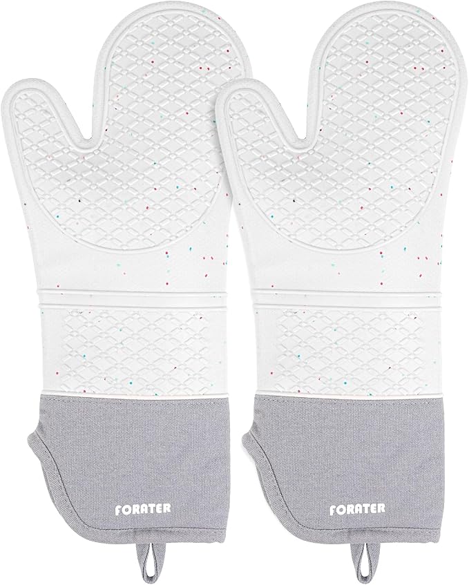 Extra Long Silicone Oven Mitts by FORATER
