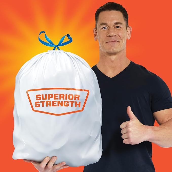 Hefty Strong 13 Gallon Trash Bags, Tall Kitchen Trash Bags, UnscentedLarge - Image 4