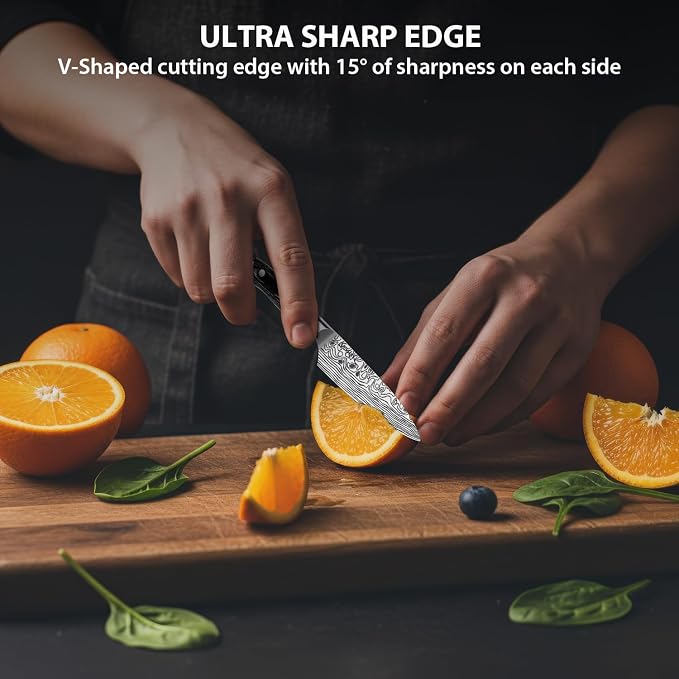 MOSFiATA 4 Inch Paring Knife, Kitchen Knife Fruit Knives - Image 6