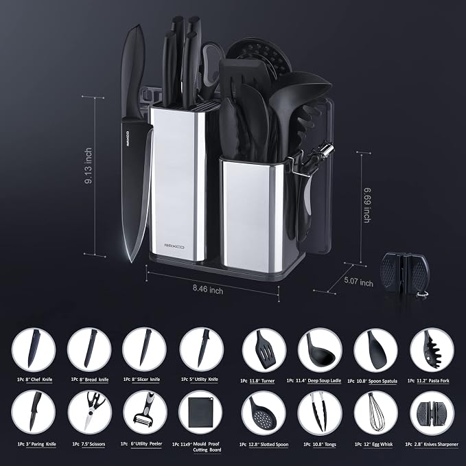RAXCO Kitchen Utensils Set For Cooking-7 Cooking Utensils, 5 Kitchen Utensils - Image 7