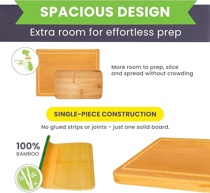 Small Bamboo Cutting Board – 12 Inch Wood Cutting Boards - Image 3