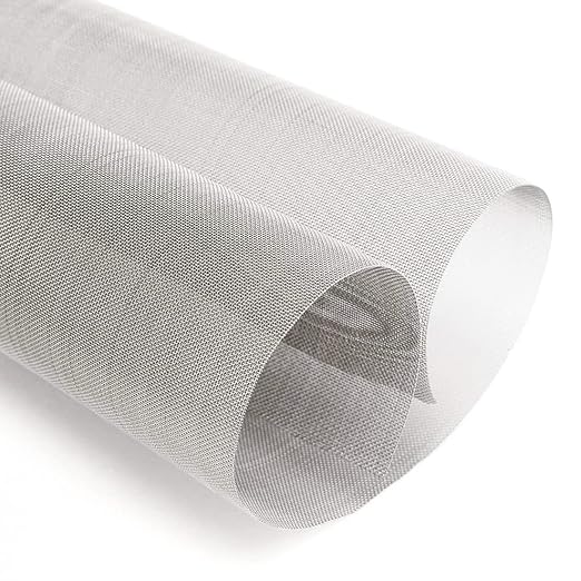 1Pack 100 Mesh 304 Stainless Steel Woven Wire Mesh, Never Rust, Hard and Heat by Basoteeuo