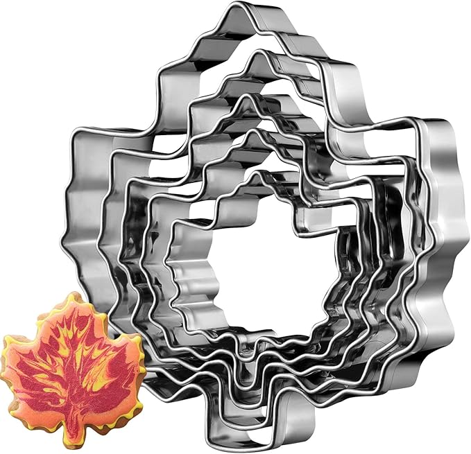 Maple Cookie Cutters Thanksgiving Day, 5 Pack by Tmflexe