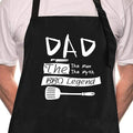 Rosoz Funny Black Chef Aprons for Men, Dad BBQ Legend, Adjustable Kitchen by Rosoz
