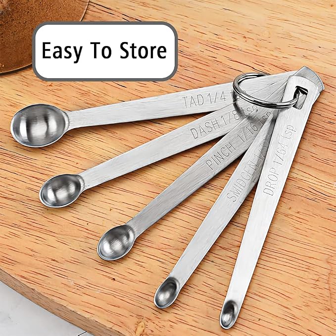 5PCS 1/32 Teaspoon Single Tiny Measuring Spoon, Small Individual Stainless - Image 4