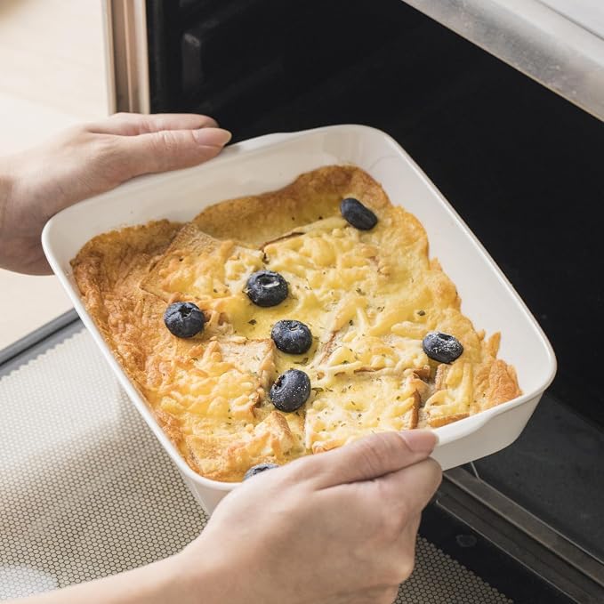 HOMBENE 2 QT Small Ceramic Baking Dish, Lasagna Pan - Image 4