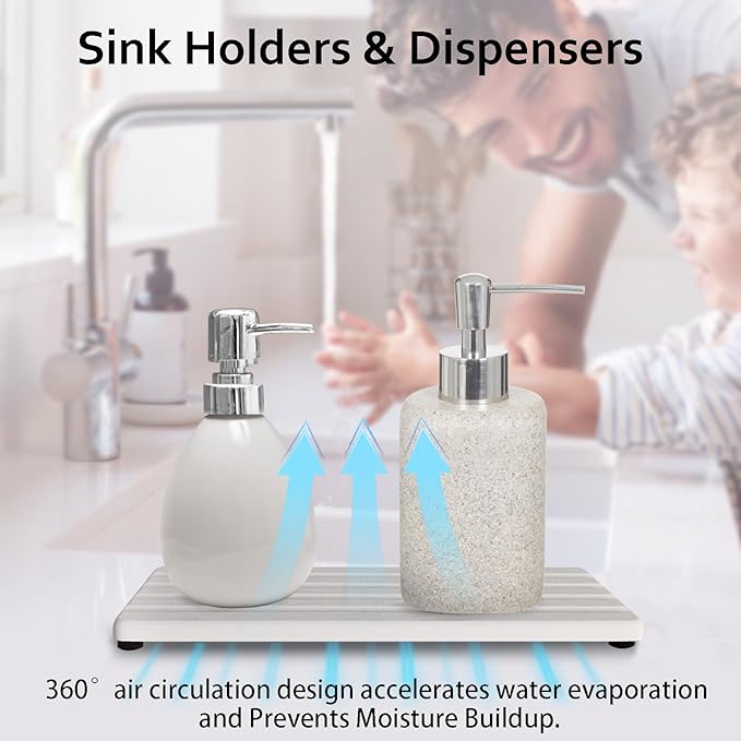 Diatomite Soap Dish, Water Absorbing Stone Tray, Kitchen Sink Organizer - Image 2