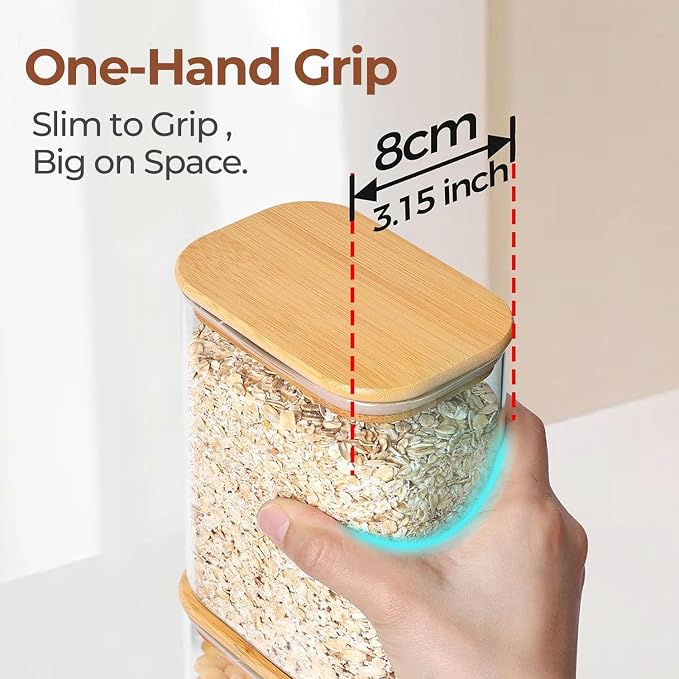 ComSaf 1.8 Qt Rectangle Glass Storage Containers - Image 4