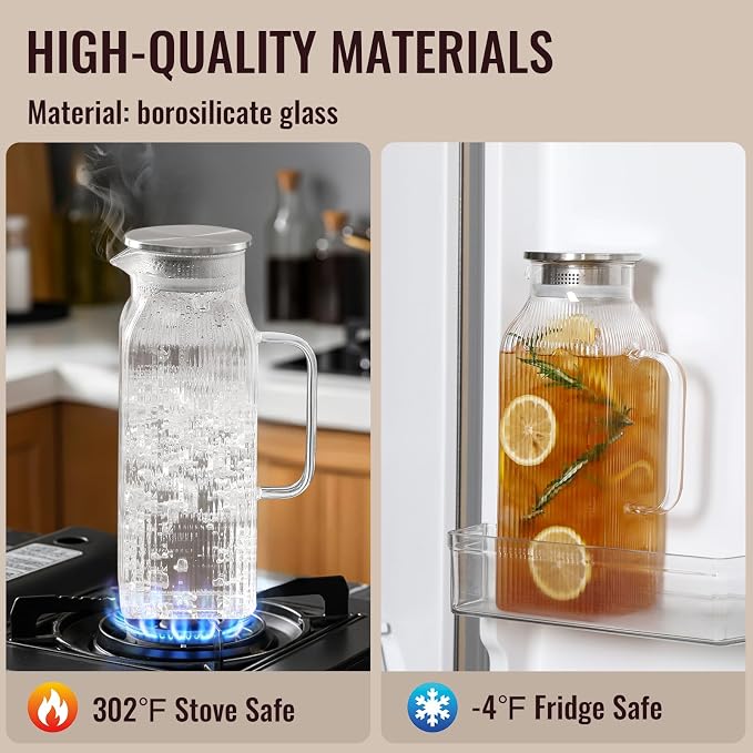 2 Liter/68 oz Square Glass Pitcher - Image 4