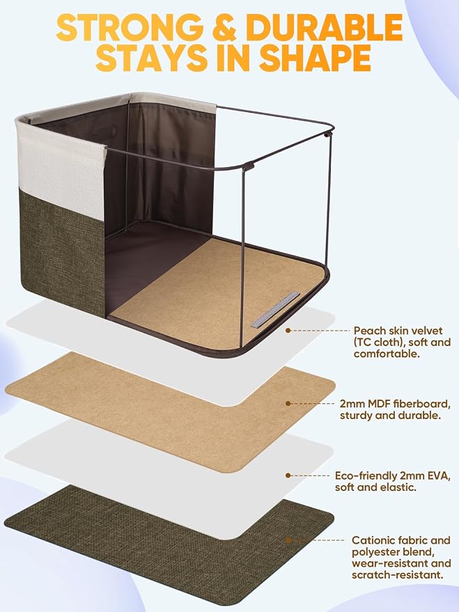 BALEINE 4 Pack Fabric Closet Storage Bins - Image 3