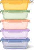 Ello Snap & Nest 10-Piece 4.5 Cup Plastic Meal Prep Set, Reusable Food by Ello