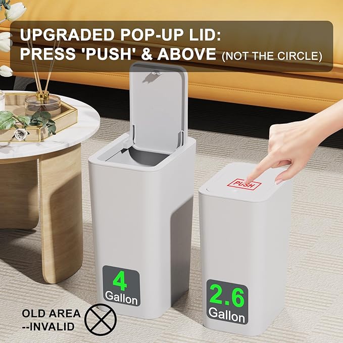 N. NETDOT 3 Pack Small Trash Can - Image 4
