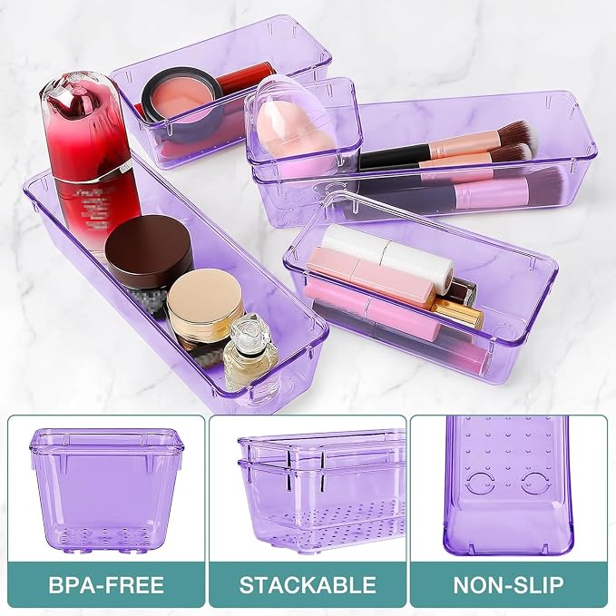StorMiracle 10 PCS Drawer Organizer Set, 4 Varied Size Bathroom and kitchen - Image 3